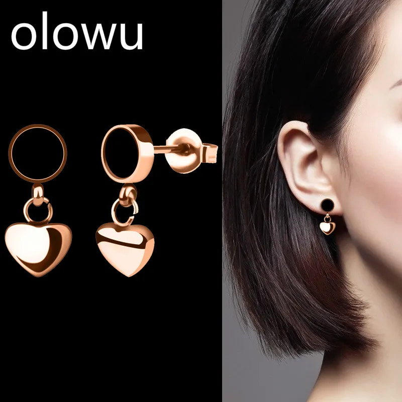 olowu Fashion Women Heart Dangle Earrings Black Color Round Earring Stainless Steel Rose Gold Silver Drop Earrings Party Jewelry
olowu Fashion Women Heart Dangle Earrings Black Color Round Earring Stainless Steel Rose Gold Silver Drop Earrings Party Jewelry