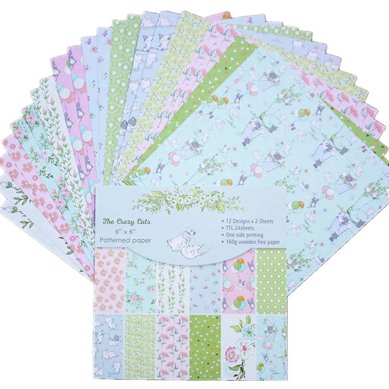 24pcs 12" Cute Cats Pattern Scrapbooking Paper Packs DIY Album Cards Making Handmade Arts Crafts Origami Paper Background Pads
24pcs 12" Cute Cats Pattern Scrapbooking Paper Packs DIY Album Cards Making Handmade Arts Crafts Origami Paper Background Pads