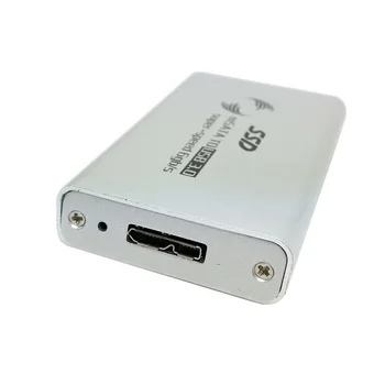Mini PCIE mSATA SSD solid state hard disk USB 3 external hard disk box silver white
Mini PCIE mSATA SSD solid state hard disk USB 3 external hard disk box silver white