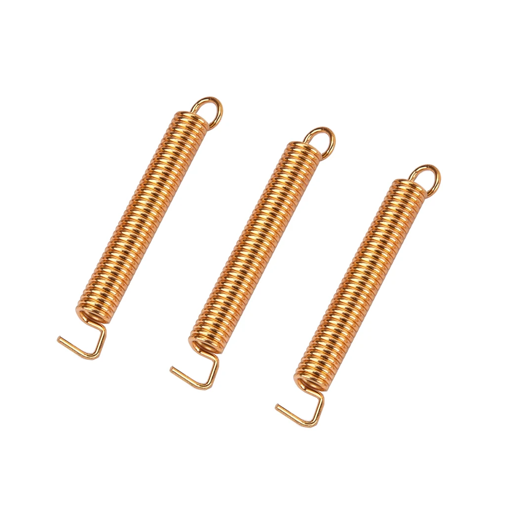 3 pcs Iron Golden Electric Guitar Bass Tremolo Bridge Mounting Springs 65.5mm Length
3 pcs Iron Golden Electric Guitar Bass Tremolo Bridge Mounting Springs 65.5mm Length