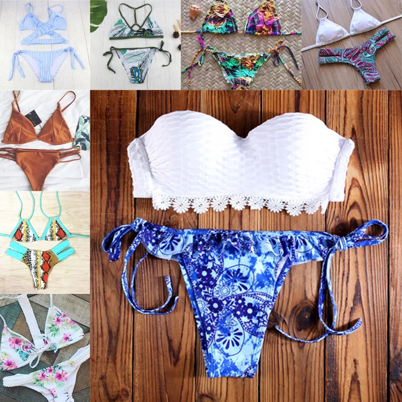Bikini 2019 Sexy Women Split Body Swimsuit Pure Color mid Waist printed Bikini bathing suit Swimwear Biquini Beachwear
Bikini 2019 Sexy Women Split Body Swimsuit Pure Color mid Waist printed Bikini bathing suit Swimwear Biquini Beachwear