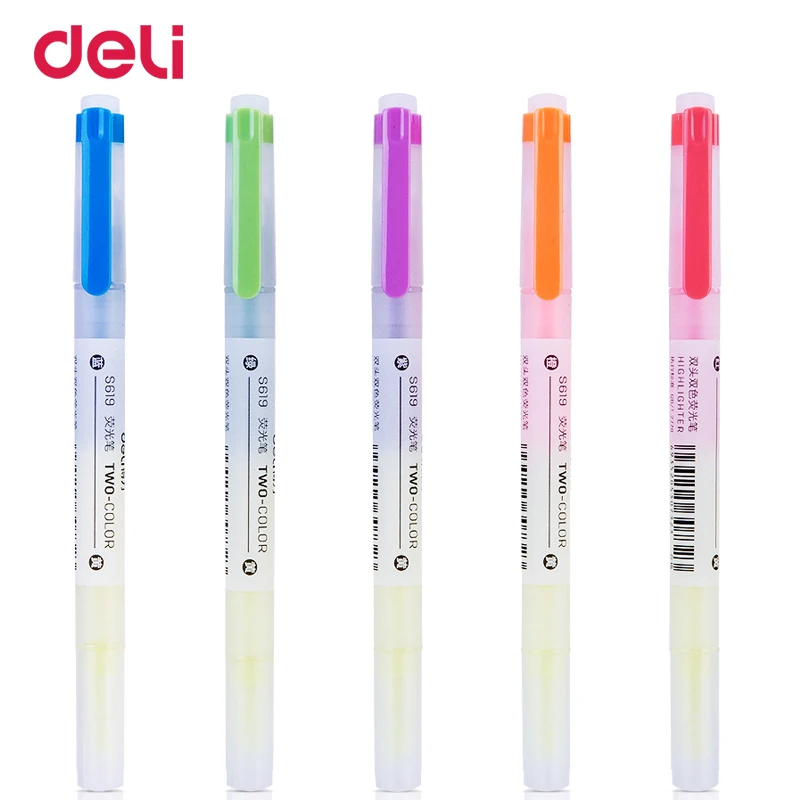 Deli dual head 2 colors highlighter pen with invisible ink school cute scribble sign marker office stationery supply fluorescent
Deli dual head 2 colors highlighter pen with invisible ink school cute scribble sign marker office stationery supply fluorescent