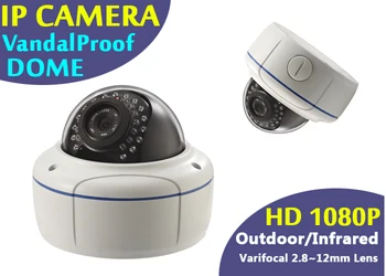 1080p Low lux IP camera Vandalproof day night outdoor dome 2MP Varifocal lens 2.8~12mm ONVIF P2P HD security digital IPC 
1080p Low lux IP camera Vandalproof day night outdoor dome 2MP Varifocal lens 2.8~12mm ONVIF P2P HD security digital IPC