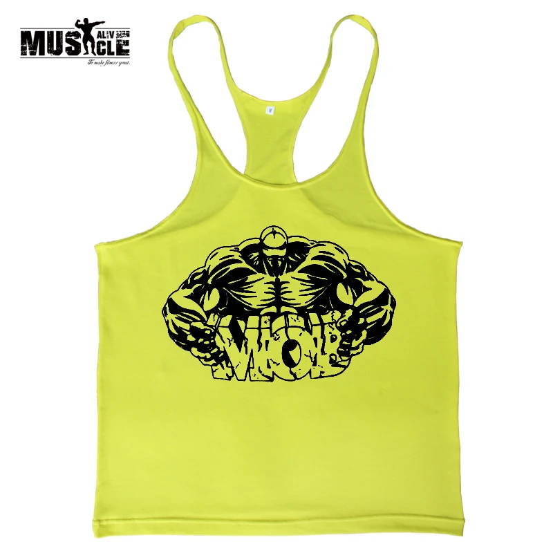Men Bodybuilding T-shirts Training Stringers Gym Clothing Workout For Male Sleeveless Cotton Black Red Yellow Green Clothes
Men Bodybuilding T-shirts Training Stringers Gym Clothing Workout For Male Sleeveless Cotton Black Red Yellow Green Clothes
