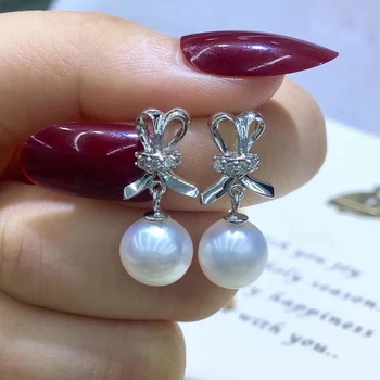 Hot Design S925 Silver Pearl Earrings Findings Stud Earrings Settings Mountings Parts Mounts for Wedding Gift Bridal Women
Hot Design S925 Silver Pearl Earrings Findings Stud Earrings Settings Mountings Parts Mounts for Wedding Gift Bridal Women