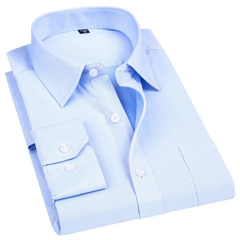 4XL 5XL 6XL 7XL 8XL Large Size Men's Business Casual Long Sleeved Shirt White Blue Black Smart Male Social Dress Plus|shirt lot|shirt long sleeve