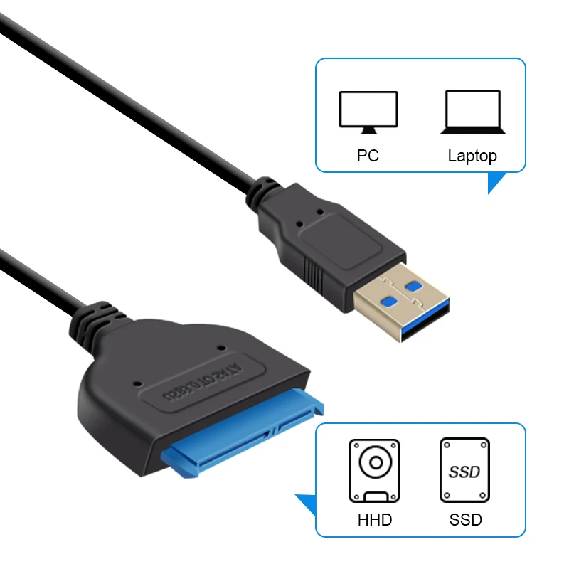 3.0 SATA 3 Cable Sata to USB Adapter Up to 6 Gbps Support 2.5 Inches External SSD HDD Hard Drive 22 Pin Sata III Cable
3.0 SATA 3 Cable Sata to USB Adapter Up to 6 Gbps Support 2.5 Inches External SSD HDD Hard Drive 22 Pin Sata III Cable