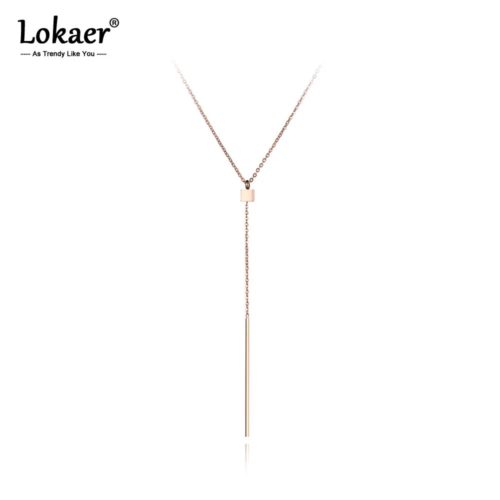 Lokaer Bohemia Stainless Steel Squares Strips Pendant Necklaces Jewelry Rose Gold Chain Chokers Necklace For Women Girls N19007
Lokaer Bohemia Stainless Steel Squares Strips Pendant Necklaces Jewelry Rose Gold Chain Chokers Necklace For Women Girls N19007