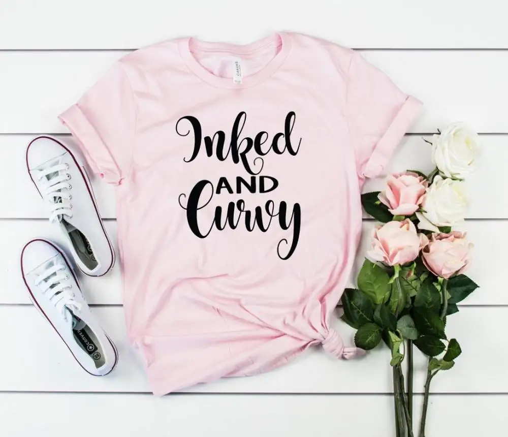 Inked And Curvy Print Women tshirt Cotton Casual Funny t shirt For Lady Girl Top Tee Hipster Ins NA-100
Inked And Curvy Print Women tshirt Cotton Casual Funny t shirt For Lady Girl Top Tee Hipster Ins NA-100