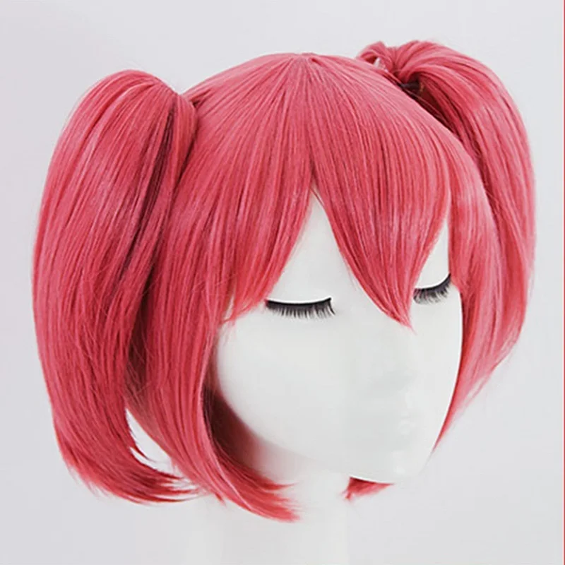 

Anime Game LoveLive Ruby Kurosawa Cosplay Wig Rose Wig Double Short Ponytail Anime Cosplay Wig Party
