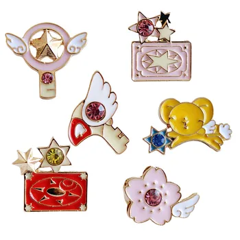 13style Card Captor Sakura Anime Action Figure Printed Metal Lady Girls Cartoon Cute Cosplay Star Wand Enamel Badge Brooch Doll
13style Card Captor Sakura Anime Action Figure Printed Metal Lady Girls Cartoon Cute Cosplay Star Wand Enamel Badge Brooch Doll