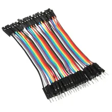 SWILET électrique Durable 40 pièces 1-pin 10 cm 2.54mm mâle à femelle platine de prototypage câble de cavalier pour Arduino fil de saut(China)