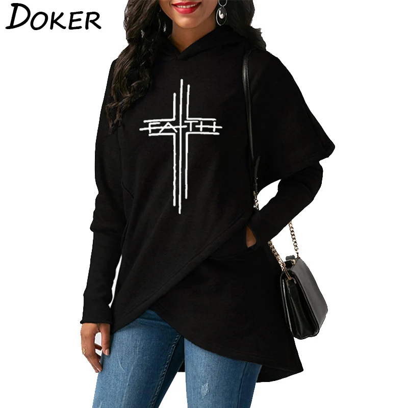 2019 Autumn Winter Long Sleeve Pullover Hoodies Sweatshirts Women Cross Faith Print Hoodie Plus Size Christmas Warm Sweatshirt
2019 Autumn Winter Long Sleeve Pullover Hoodies Sweatshirts Women Cross Faith Print Hoodie Plus Size Christmas Warm Sweatshirt