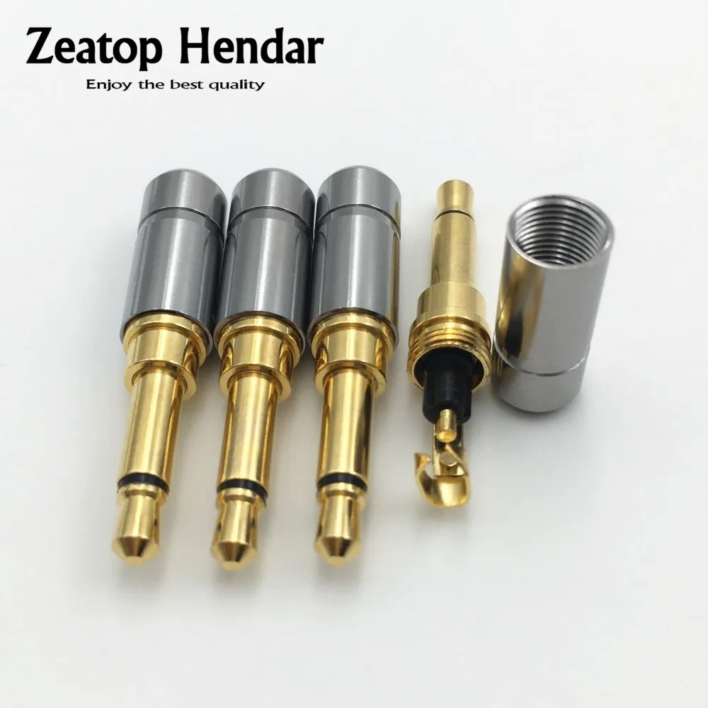 30X 3.5mm Mini Jack 4-Pole Silver Plated Male Plug Metal Body Solder Connector
