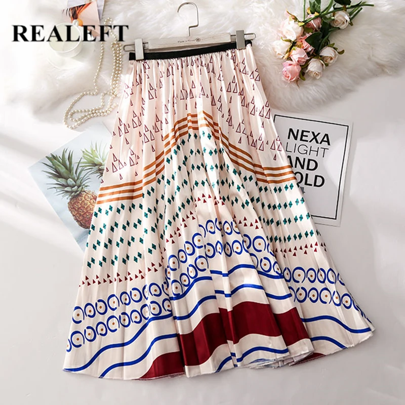 REALEFT Women Vintage Geometric Printed Elegant Pleated Long Skirts New Arrival High Waist Harajuku Tulle A-Line Mid-Calf Skirts
REALEFT Women Vintage Geometric Printed Elegant Pleated Long Skirts New Arrival High Waist Harajuku Tulle A-Line Mid-Calf Skirts