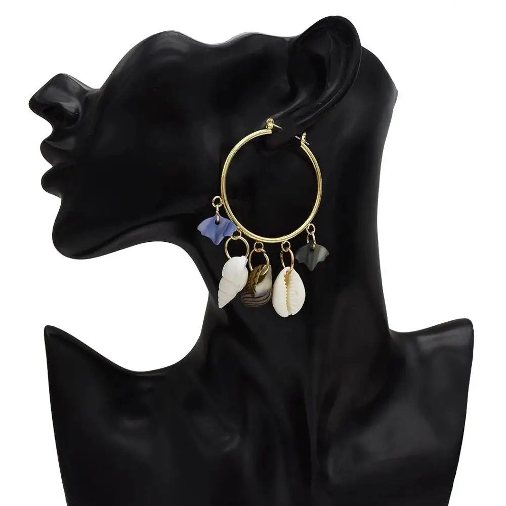 8Seasons Bohemian Styke Conch Shell Drop Earrings For Women Summer Beach Party Gold Color Alloy Round Earrings Fashion Jewelry
8Seasons Bohemian Styke Conch Shell Drop Earrings For Women Summer Beach Party Gold Color Alloy Round Earrings Fashion Jewelry