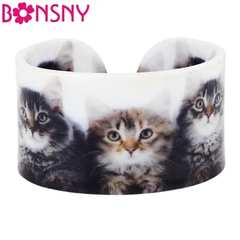 Bonsny Plastic Lovely Cat Kitten Bangles Bracelets Fashion Indian Craft Jewelry For Women Girl Animal Accessories Wholesale
Bonsny Plastic Lovely Cat Kitten Bangles Bracelets Fashion Indian Craft Jewelry For Women Girl Animal Accessories Wholesale