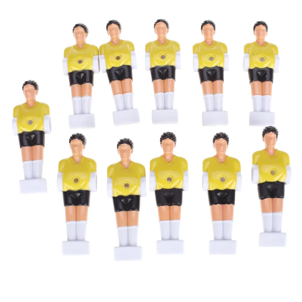 11PCS Yellow/White Foosball Soccer Table REPLACEMENT PARTS MAN Players Set Soccer Men Replacement