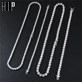 HIP HOP 1Set 4/5/6MM 46CM Bling Iced Out Stainess Steel Zircon Tennis Chain Charm link Chain Bracelet Necklace For Men Jewelry
HIP HOP 1Set 4/5/6MM 46CM Bling Iced Out Stainess Steel Zircon Tennis Chain Charm link Chain Bracelet Necklace For Men Jewelry