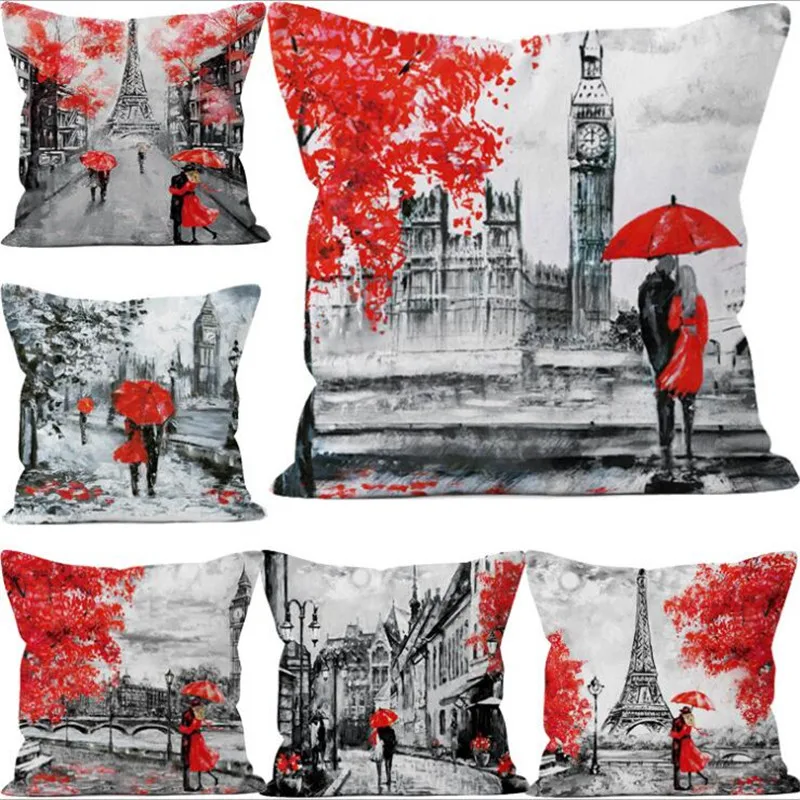 Pillowcase 45x45cm Pillowcase black and red Paris Eiffel Tower modern couple Models Decorative Pillowcase
Pillowcase 45x45cm Pillowcase black and red Paris Eiffel Tower modern couple Models Decorative Pillowcase