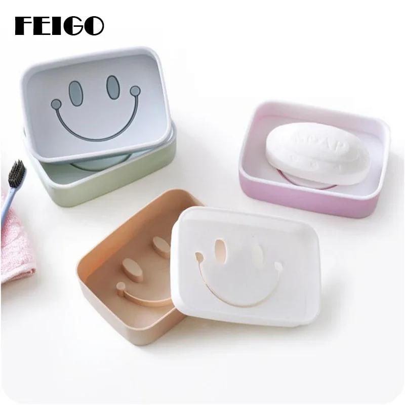 FEIGO 1PC Smiley Cartoon Soap box shower tray hiking bath house container holder travel new soap dish candy color Bathroom F20
FEIGO 1PC Smiley Cartoon Soap box shower tray hiking bath house container holder travel new soap dish candy color Bathroom F20