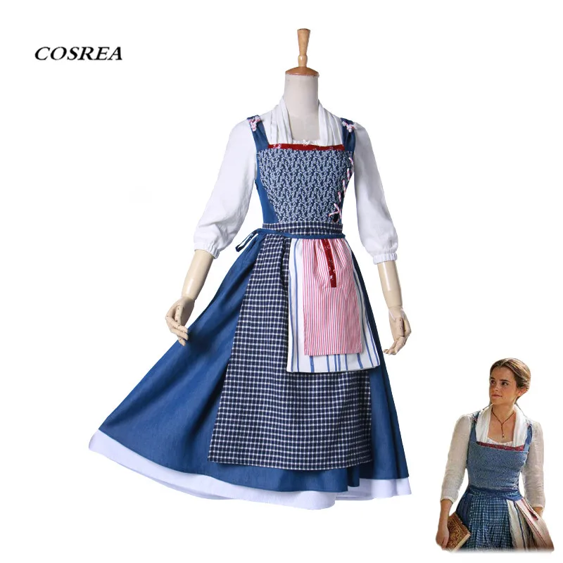 Custom Made Movie Beauty And The Beast Princess Belle Cosplay Costumes Halloween village Blue Dress For Adult Women and Girls
Custom Made Movie Beauty And The Beast Princess Belle Cosplay Costumes Halloween village Blue Dress For Adult Women and Girls
