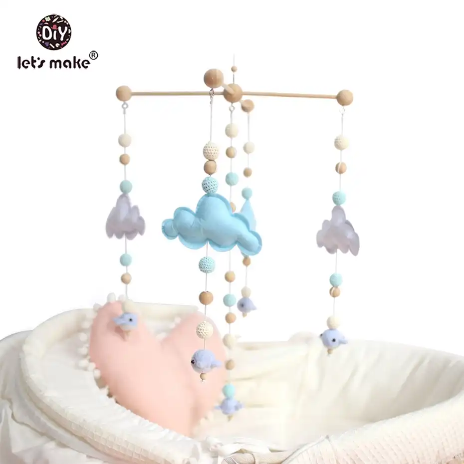 Let S Make Baby Crib Mobile Bed Bell Rattle Toys Wooden Wind