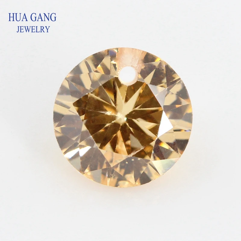 Single Hole AAAAA Round Brilliant Champagne Cubic Zirconia Stone For Jewelry Making 3~16mm High Quality CZ Stones
Single Hole AAAAA Round Brilliant Champagne Cubic Zirconia Stone For Jewelry Making 3~16mm High Quality CZ Stones