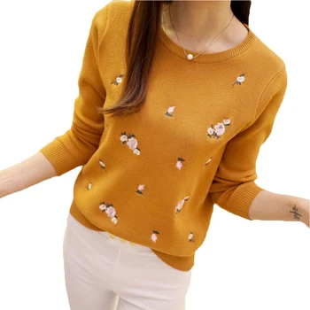2020 Autumn Sweater Women Embroidery Knitted Winter Women Sweater And Pullover Female Tricot Jersey Jumper Pull Femme Sweaters
2020 Autumn Sweater Women Embroidery Knitted Winter Women Sweater And Pullover Female Tricot Jersey Jumper Pull Femme Sweaters