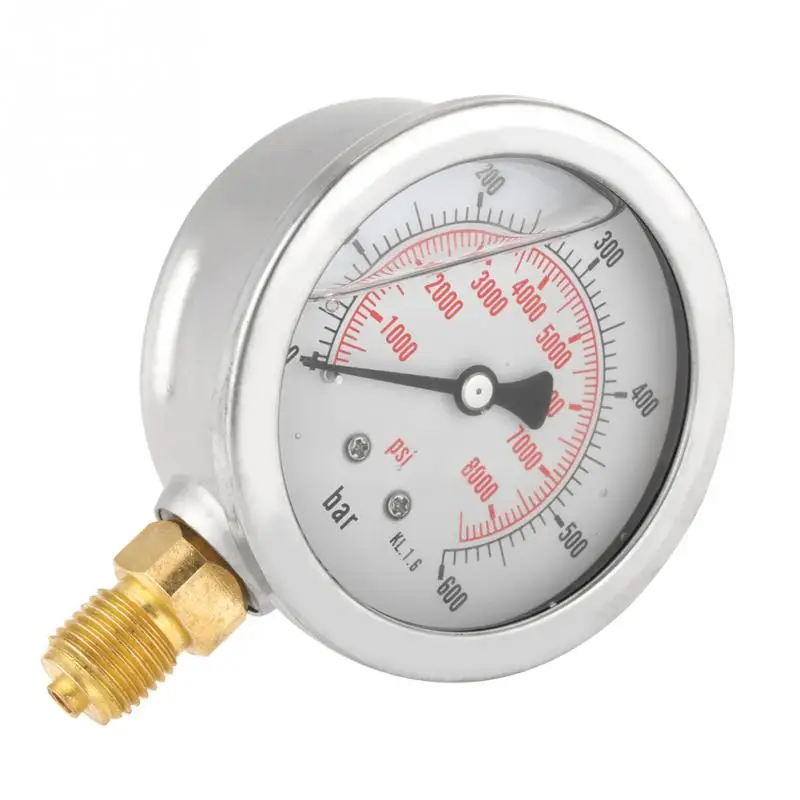 Pressure Gauge G 1/4" 63mm Dial Hydraulic Water Pressure Gauge Meter Measuring tool 0-250Bar/0-600Bar
Pressure Gauge G 1/4" 63mm Dial Hydraulic Water Pressure Gauge Meter Measuring tool 0-250Bar/0-600Bar