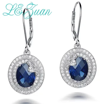 L&zuan 100% 925 Sterling Silver Drop Earrings 5.84ct Blue Stone Romantic Luxury Earrings Fine jewelry For Women Christmas Gift
L&zuan 100% 925 Sterling Silver Drop Earrings 5.84ct Blue Stone Romantic Luxury Earrings Fine jewelry For Women Christmas Gift