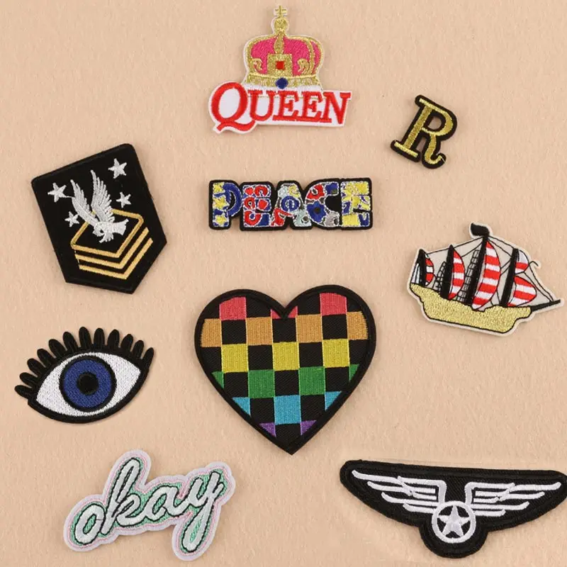 Queen Crown Sailboat Heart Eye Embroidered Patches for Clothing Iron on Clothes Appliques Badge Stripe Fabric Sticker Patchwork
Queen Crown Sailboat Heart Eye Embroidered Patches for Clothing Iron on Clothes Appliques Badge Stripe Fabric Sticker Patchwork