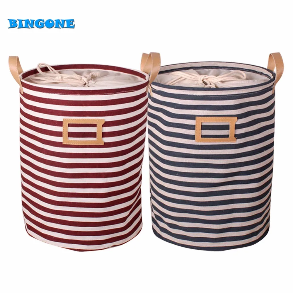 High Quality Cotton Linen Fabric Foldable Stripe Storage Bucket Washing Clothes Laundry Drawstring Basket With Handles -FF
High Quality Cotton Linen Fabric Foldable Stripe Storage Bucket Washing Clothes Laundry Drawstring Basket With Handles -FF