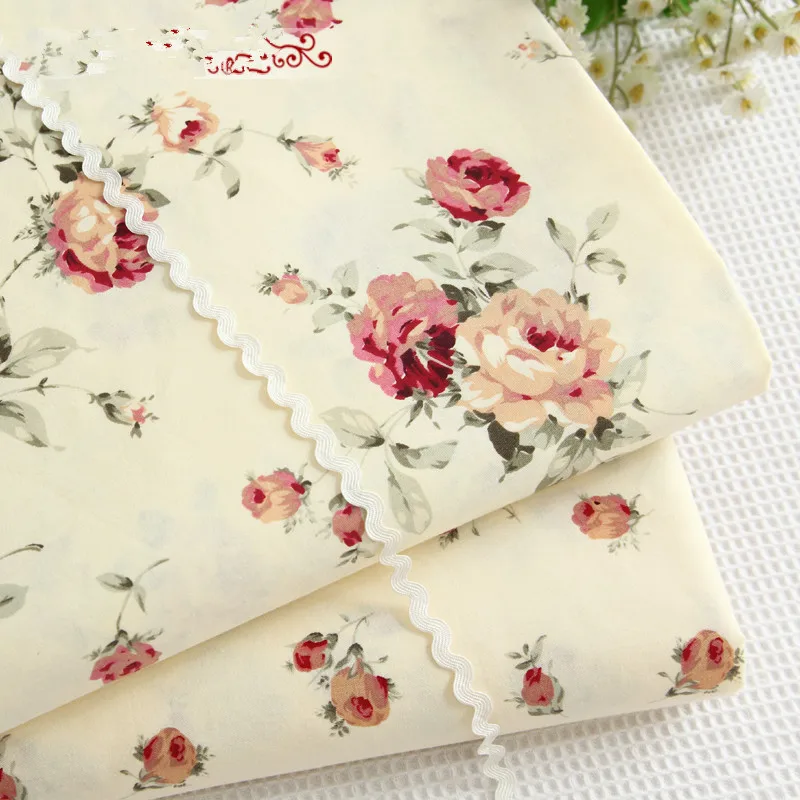 1 meter printed 100% cotton fabric twill width is 160 cm 40s 133 * 72 zakka patchwork fabric flowers pattern DIY handmade cloth
1 meter printed 100% cotton fabric twill width is 160 cm 40s 133 * 72 zakka patchwork fabric flowers pattern DIY handmade cloth