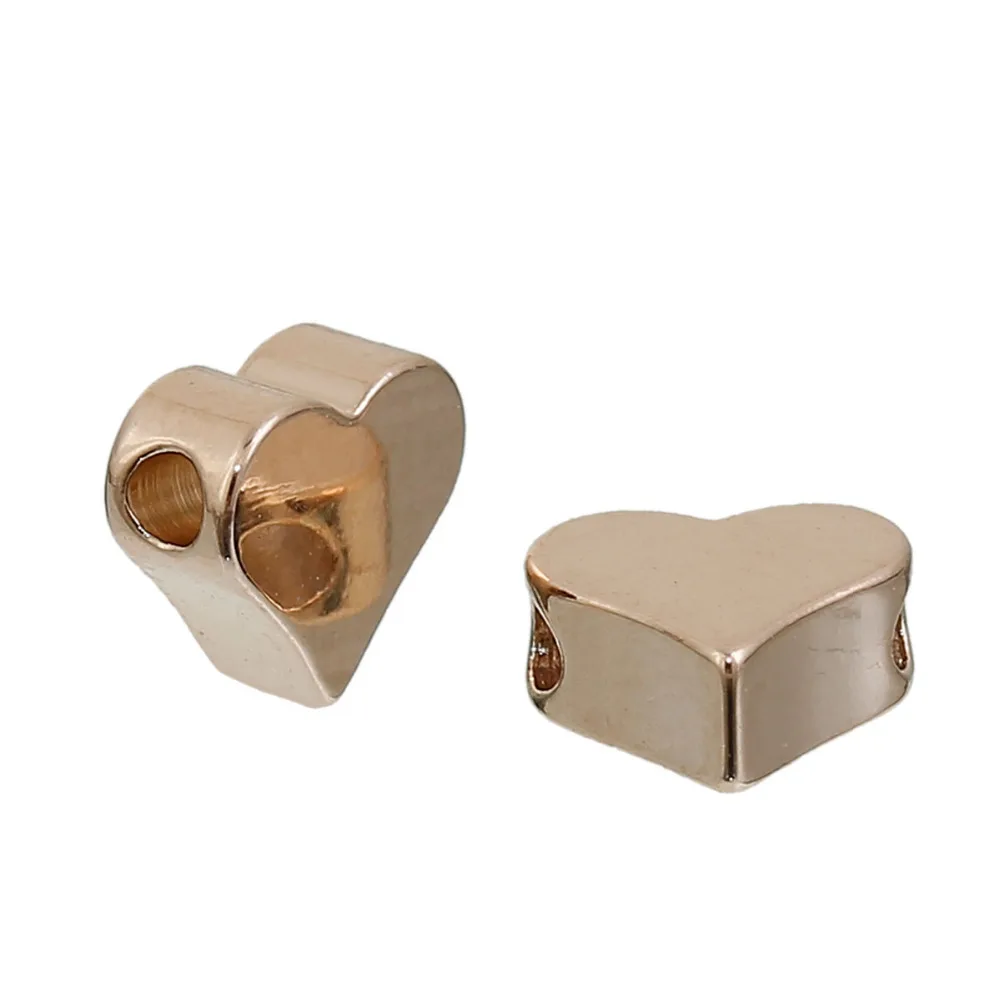 DoreenBeads – perles d'espacement de couleur cuivre Rose or argent, 5 pièces de 6mm x 5mm( 2/8 3