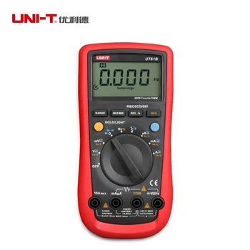 New UNI-T UT61B Digital Multimeters USB Auto Range AC/DC Volt Amp Ohm Freq Meter REL Data Hold 4000 Counts LCD Backlight
New UNI-T UT61B Digital Multimeters USB Auto Range AC/DC Volt Amp Ohm Freq Meter REL Data Hold 4000 Counts LCD Backlight