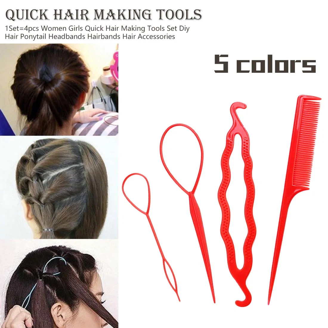4pcs/set Baby DIY Hair Twist Bun Making Hairclip Comb Ponytail Bun Maker Hair Clip Styling Accessories Tools Sets
4pcs/set Baby DIY Hair Twist Bun Making Hairclip Comb Ponytail Bun Maker Hair Clip Styling Accessories Tools Sets