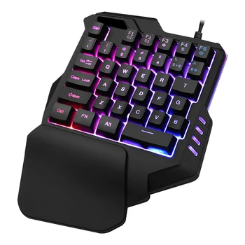 G92 Wired 35 keys gaming keyboard With LED Illuminating One-handed keyboard for PUBG Windows IOS Android Tablet laptop PC LOL/CF
G92 Wired 35 keys gaming keyboard With LED Illuminating One-handed keyboard for PUBG Windows IOS Android Tablet laptop PC LOL/CF