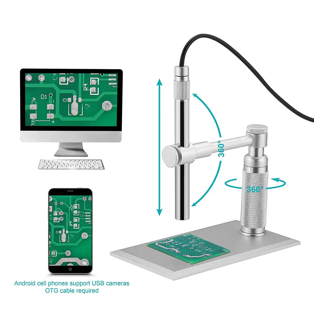 2MP 500X 8 Leds Digital Microscope Stereo Electronic Microscope USB Endoscope Camera Microscopio for PCB Repair Oral Cavity Test
2MP 500X 8 Leds Digital Microscope Stereo Electronic Microscope USB Endoscope Camera Microscopio for PCB Repair Oral Cavity Test