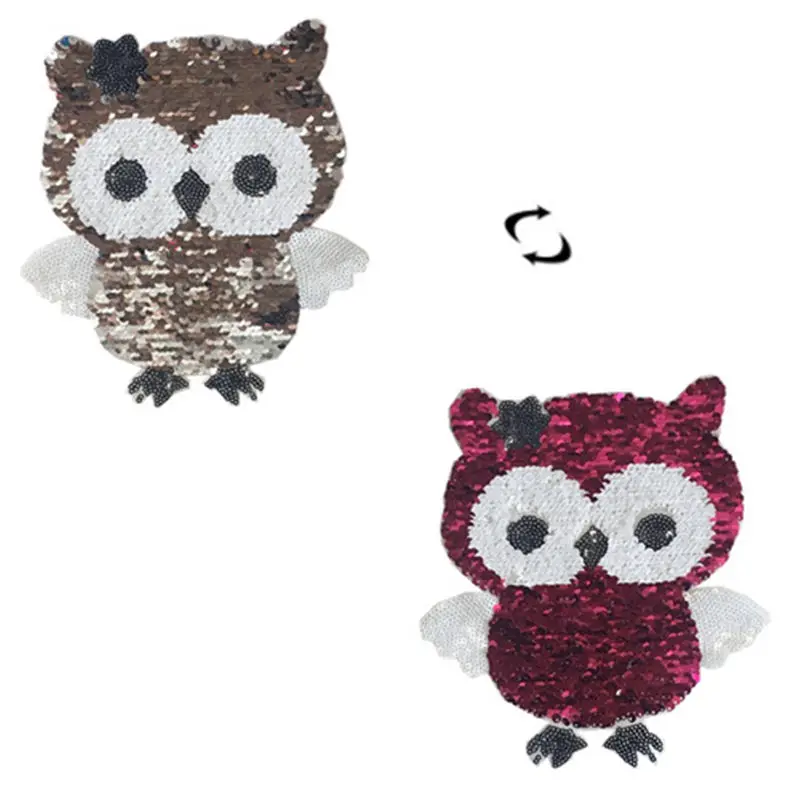 owl Reversible Change Sequins Sew On Patches for clothes Kids Boy Girl T Shirt Coat Embroidered Reverse owl Patch Applique
owl Reversible Change Sequins Sew On Patches for clothes Kids Boy Girl T Shirt Coat Embroidered Reverse owl Patch Applique