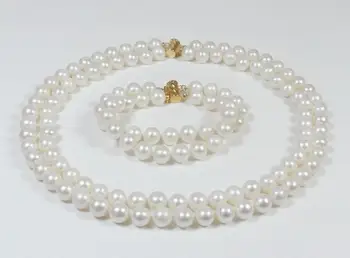 2row natural 9-10mm round freshwater white multicolor pearl necklace 18" bracelet 8" set
2row natural 9-10mm round freshwater white multicolor pearl necklace 18" bracelet 8" set