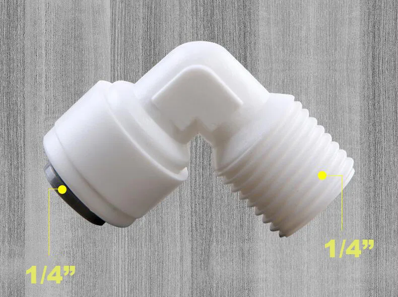 5pcs 1/4" OD 1/4 BSP / 3/8" OD 3/8 Male Elbow Quick Connector RO Water Purifier Reverse Osmosis Aquarium System Connecto L type
5pcs 1/4" OD 1/4 BSP / 3/8" OD 3/8 Male Elbow Quick Connector RO Water Purifier Reverse Osmosis Aquarium System Connecto L type