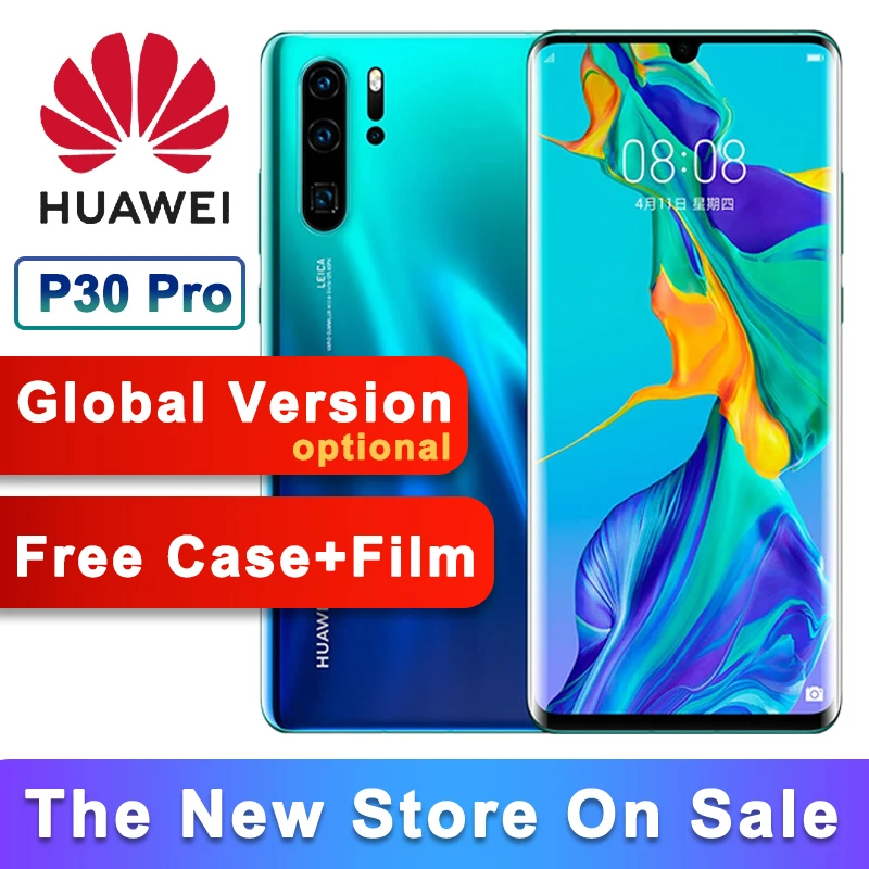 Original Huawei P30 Pro Mobile Phone Kirin 980 2.6GHz Android 9.1 6.47'' OLED 2340X1080P IP68 NFC 4Cameras 40MP 50X Digital Zoom
Original Huawei P30 Pro Mobile Phone Kirin 980 2.6GHz Android 9.1 6.47'' OLED 2340X1080P IP68 NFC 4Cameras 40MP 50X Digital Zoom