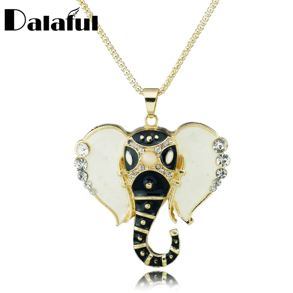 Crystal Elephant Black Enamel Long Chain Necklace Necklaces Pendants For Women Best Gift M160
Crystal Elephant Black Enamel Long Chain Necklace Necklaces Pendants For Women Best Gift M160