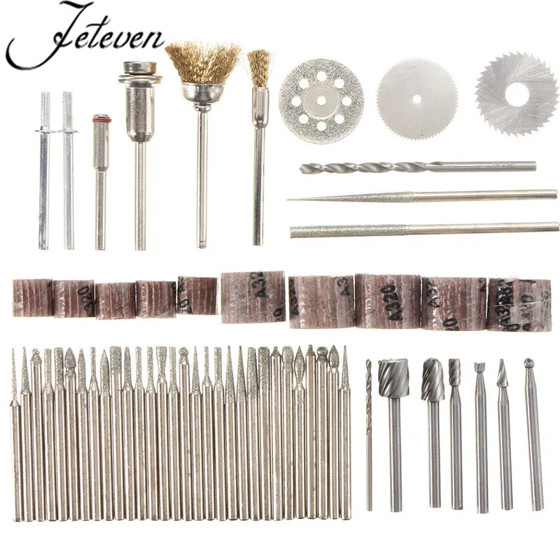 58pcs Rotary Tool Accessory Kit Jewelry Wood Cutting Grinding Sanding Carving Polishing Bur Bit Tool For/Dremel Drilling Machine
58pcs Rotary Tool Accessory Kit Jewelry Wood Cutting Grinding Sanding Carving Polishing Bur Bit Tool For/Dremel Drilling Machine