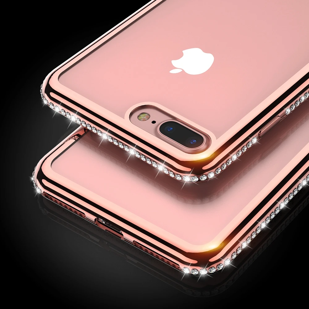 KISSCASE For iPhone X 6 6S 7 8 Plus Case Bling Rhinestone Diamond Bumper Transparent TPU Phone Cover For iPhone 5s se 5 Shells
KISSCASE For iPhone X 6 6S 7 8 Plus Case Bling Rhinestone Diamond Bumper Transparent TPU Phone Cover For iPhone 5s se 5 Shells