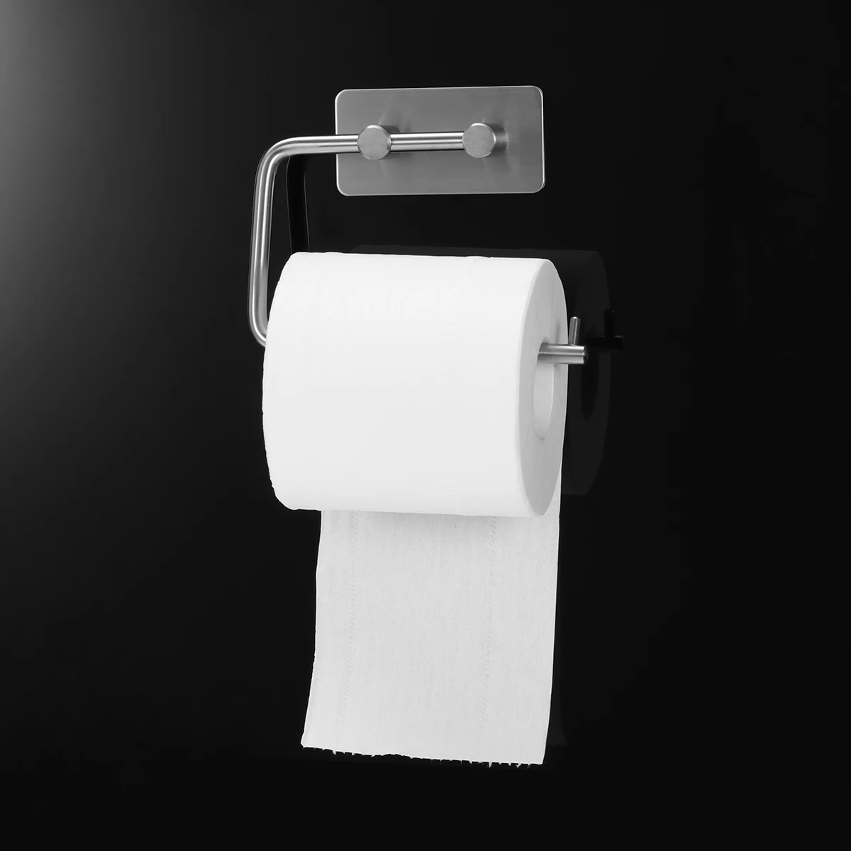 1x Steel Toilet Kitchen Roll Tissue Paper Holder Self Adhesive Bathroom HOT