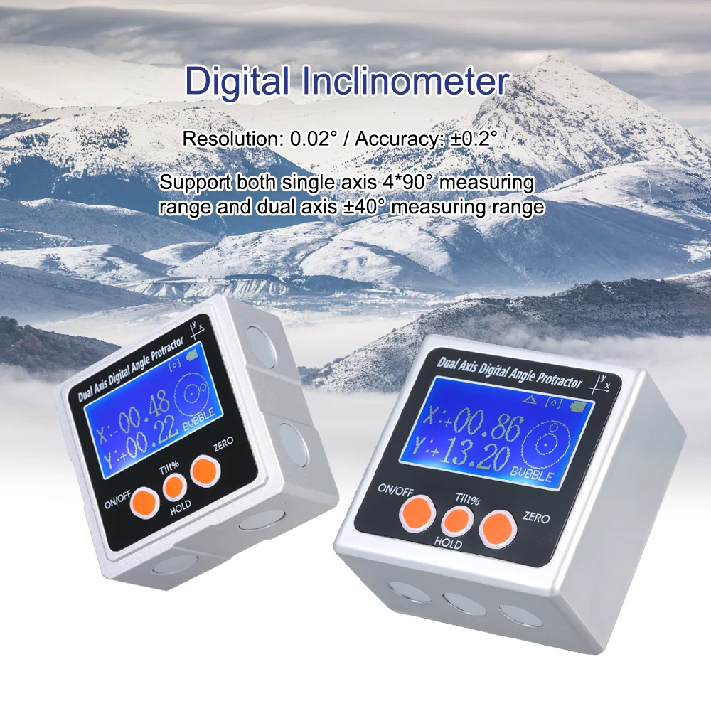 Mini Dual Axis Angle Protractor Digital Inclinometer Digital Bevel Box Angle Gauge Meter Magnets Base Measuring tool
Mini Dual Axis Angle Protractor Digital Inclinometer Digital Bevel Box Angle Gauge Meter Magnets Base Measuring tool
