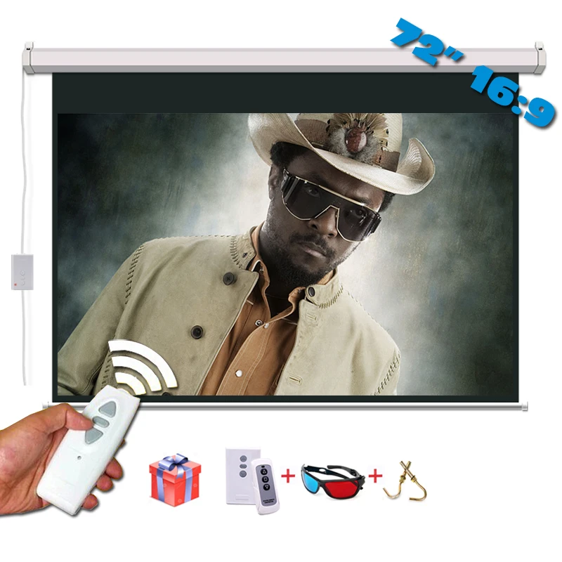 72 inches 16:9 Electric Projection Screen Matt White pantalla proyeccion for LED LCD HD Movie Motorized Projector Screen
72 inches 16:9 Electric Projection Screen Matt White pantalla proyeccion for LED LCD HD Movie Motorized Projector Screen