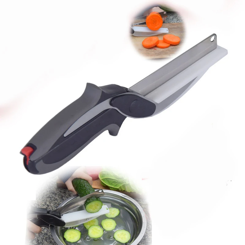 Smart Multi-Function Clever Scissors Cutter 2 in 1 Cutting Board utility cutter Stainless Steel Ourdoor Smart Vegetable Knife
Smart Multi-Function Clever Scissors Cutter 2 in 1 Cutting Board utility cutter Stainless Steel Ourdoor Smart Vegetable Knife
